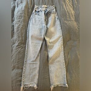 Abercrombie & Fitch The 90s Straight Ultra High Rise Curve Love, Light blue